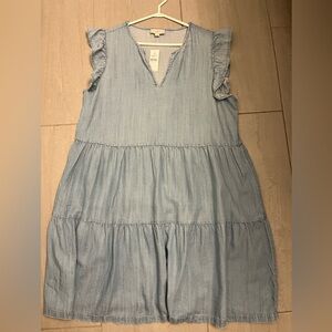 NWT Loft Outlet Lightweight denim blue dress